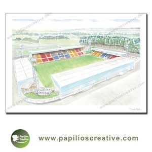 St Johnstone Football Club - McDiarmid Park - Fine Art Watercolour Limited Edition poster print