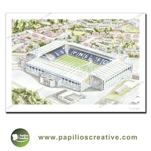 Preston North End Football Club - Deepdale Stadium - Fine Art Watercolour Limited Edition poster print