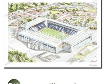 Preston North End Football Club - Deepdale Stadium - Fine Art Watercolour Limited Edition poster print