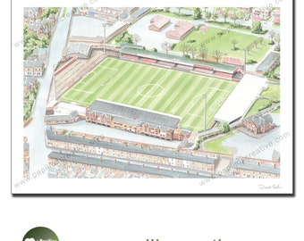 York City FC - Bootham Crescent - Fine Art Watercolour Limited Edition poster print