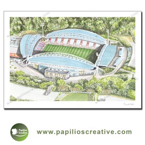 Huddersfield Town Football Club - Kirklees Stadium - Fine Art Watercolour Limited Edition poster print