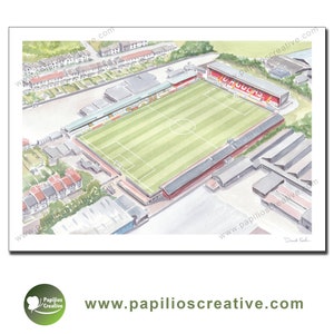 Dagenham and Redbridge FC - Victoria Road Stadium - Fine Art Watercolour Limited Edition poster print