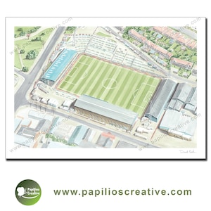 Brighton and Hove Albion FC - Goldstone Ground  - Fine Art Watercolour Limited Edition poster print