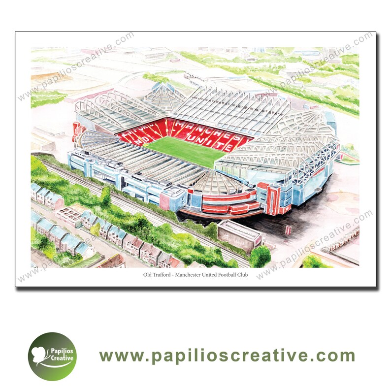 Manchester United Old Trafford Fine Art Watercolour Etsy