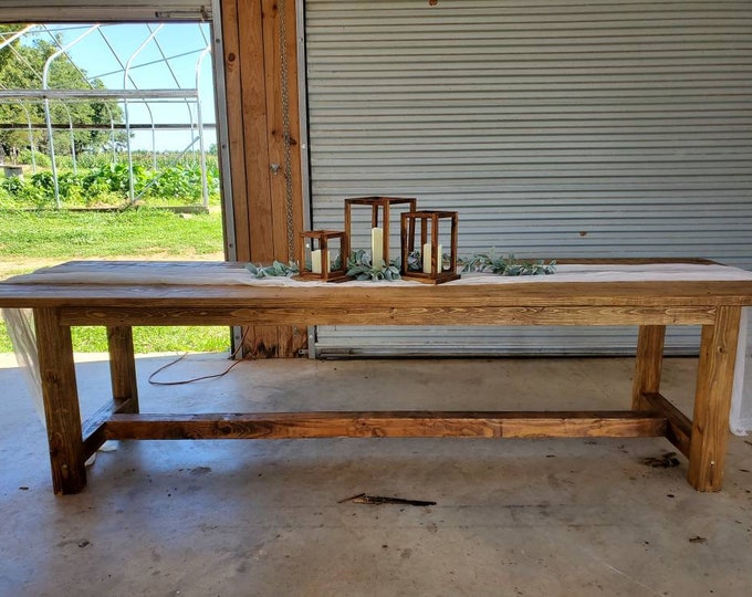 Custom built Outdoor farmhouse dining table.. Rustic and Etsy