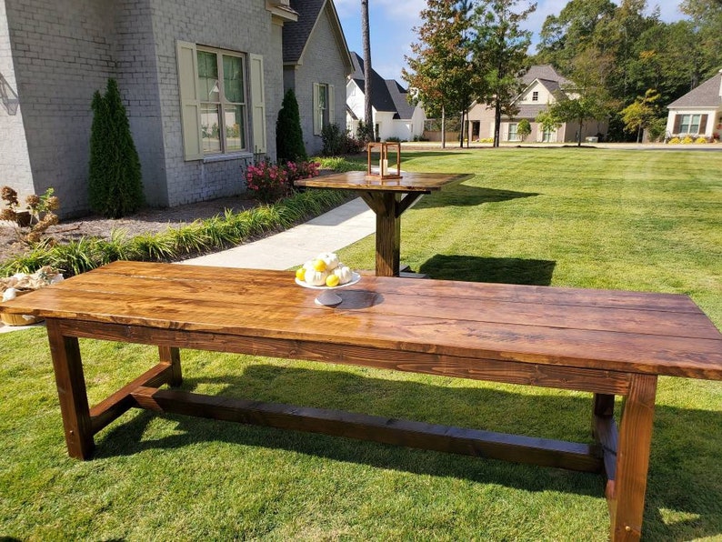 Custom built Outdoor farmhouse dining table.. Rustic and Etsy