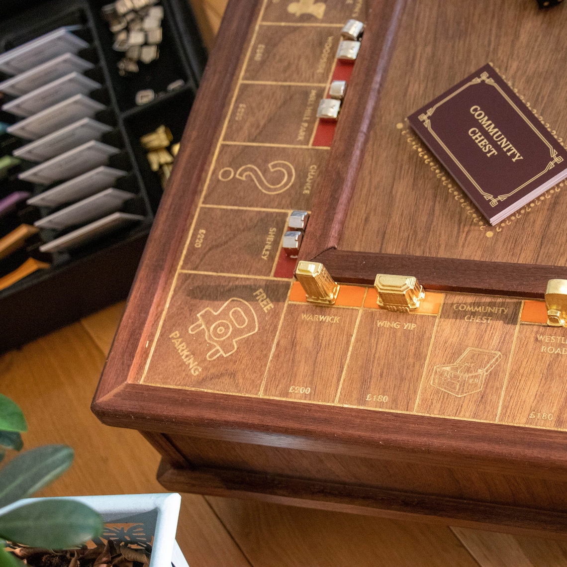 Bespoke Luxury Wooden Monopoly Board Etsy
