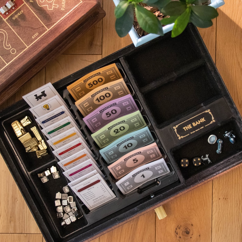 Bespoke Luxury Wooden Monopoly Board Etsy