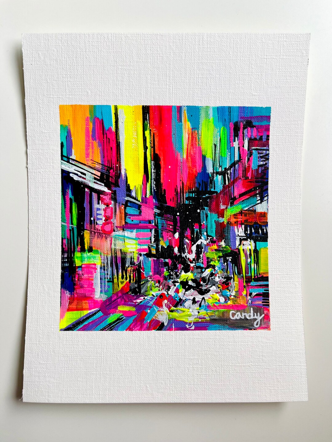 抽象的な都市風景 アクリル画27.32 抽象的な都市風景 / アクリル画 *オリジナル - Etsy 日本