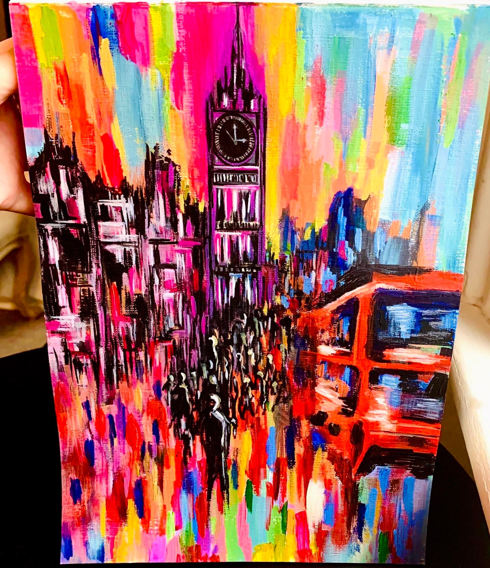 London Cityscape / Abstract Acrylic Painting Etsy