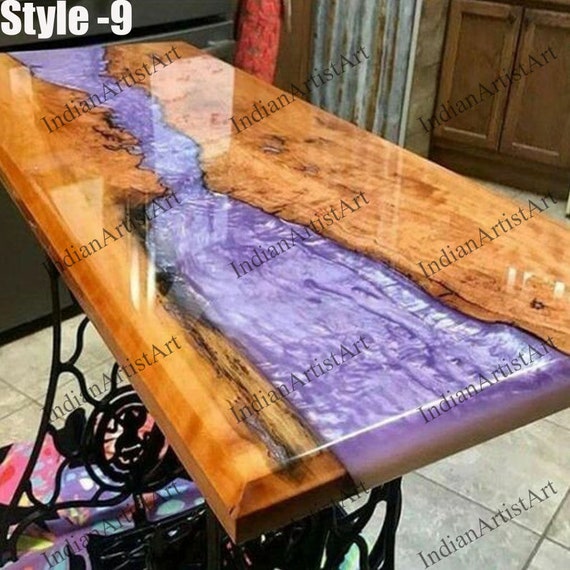 48 x 24 Epoxy Resin Center / Epoxy Coffee Table Top Wooden Work