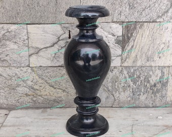 Flower Vases in Black Marble