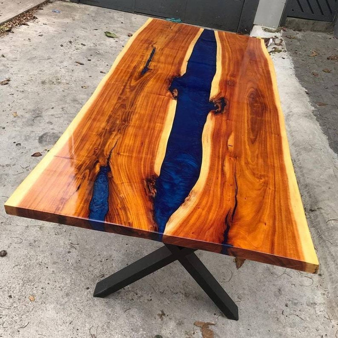 Wooden Epoxy Table, Resin Table Top, Handmade Wood Dining Table Top