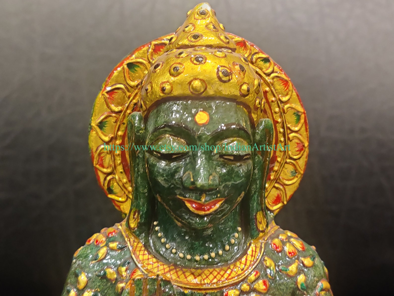 Buddha Statue in Jade Green Jade Buddha Figurine for Home Etsy