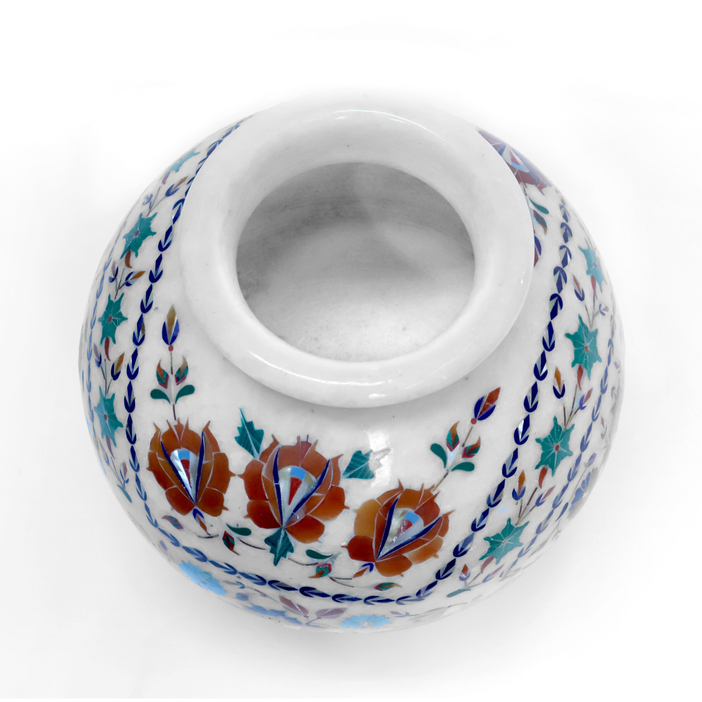 大理石製 山水画彫刻 花瓶 大理石 花瓶 山水画 約30cm - メルカリ