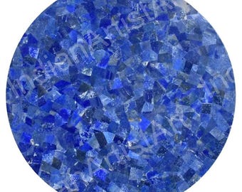 Handmade Lapis Lazuli Coffee Table Top: Round Marble Slab