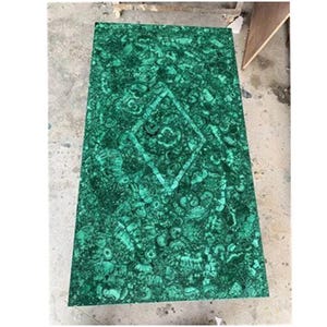 Elegant Rectangular Malachite Table Top, Dining Table Top, Coffee Table Top (Customizable) Malachite Dinner Tabletop for Indoor and outdoor