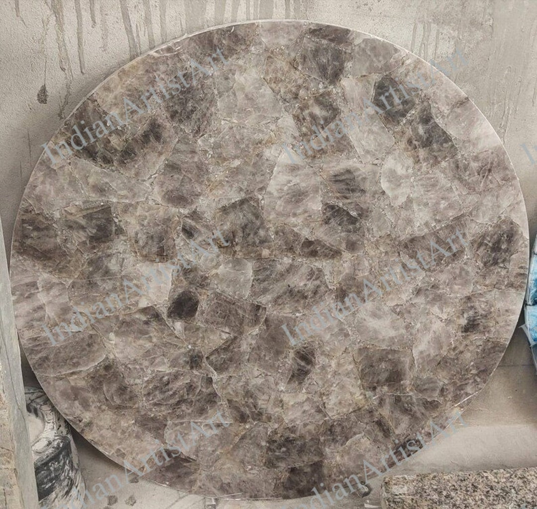Smoky Quartz Table Top Semi Precious Stone Slab, Kitchen Countertop, Living Room Table