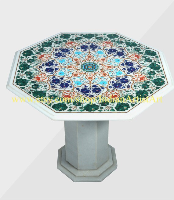 White marble inlay table tops deals