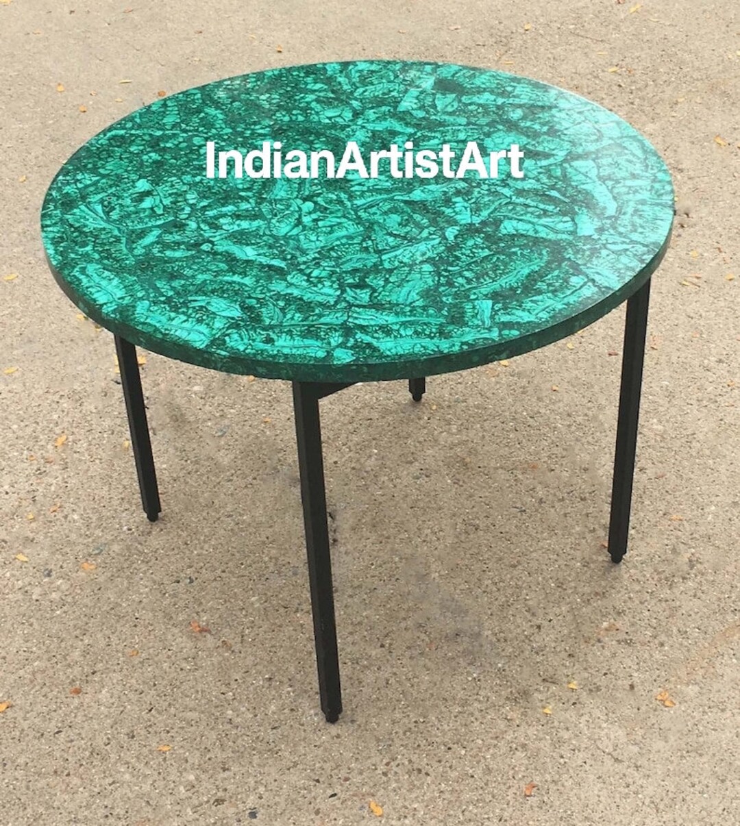 Malachite Coffee Table Top / Marble Table Top Overlay Work by Malachite