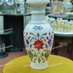 Marble Inlay Flower Vase for Gifts and Home Decoration