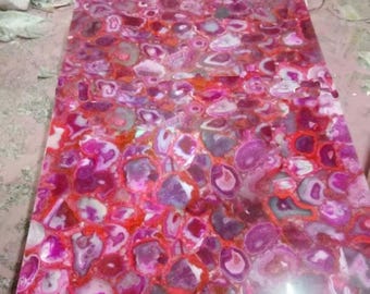 Red Agate Stone Table Top: Modern Living Room Decor