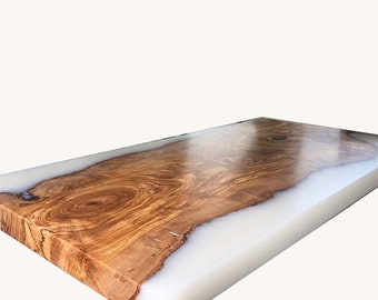 Epoxy Table, dining, sofa, center table top Live Edge Walnut Table ,Custom Order, Epoxy Resin River Table, Natural Wood