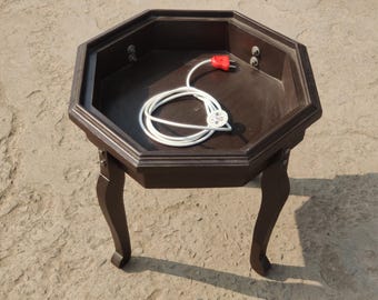 手作りの白い大理石のコーヒーテーブルトップ：八角形のタージ・マハル