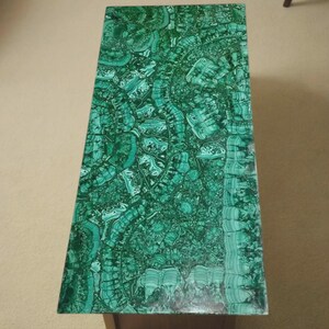 Malachite Dining Table Top | Luxury Marble Coffee Table | Rectangular Kitchen Island Countertop | Stone Console Table | Home Decorating