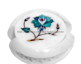 蝶の象嵌入り黒大理石コースター - インド製セット - Etsy 日本