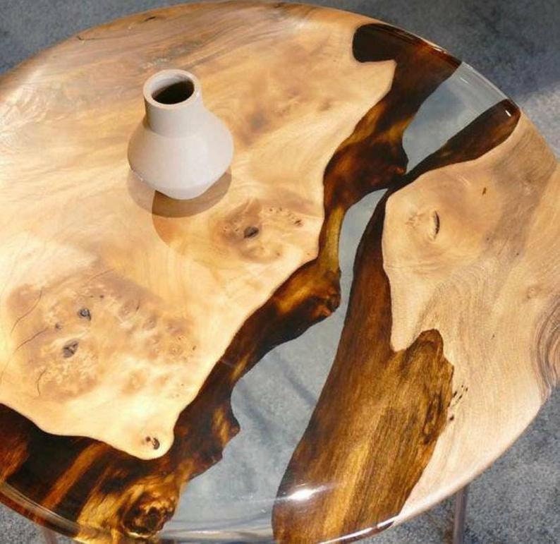 Custom Made Design Table Top in Wood Epoxy Decorate Your Etsy