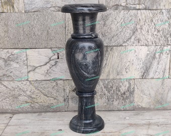 Black Granite Flower Vases / Handmade Flower Vase / Stone Made Vases / Black Marble Flower Vase