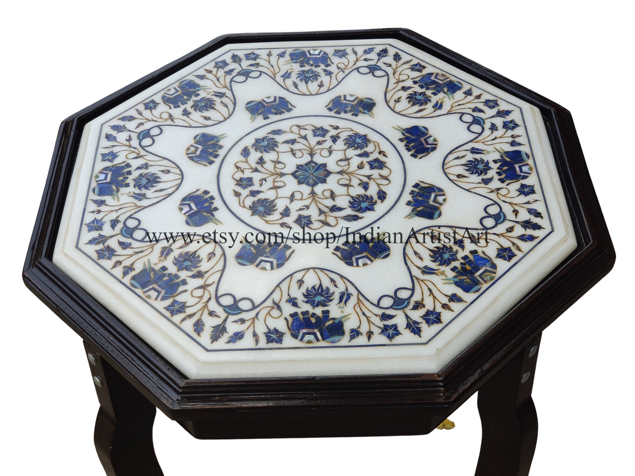 Marmor Seiten und Endtische mit Holzständer / Stein Möbel für | Etsy