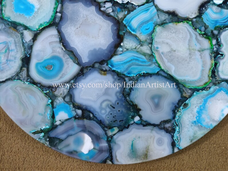 Agate Table for Home Décor Etsy