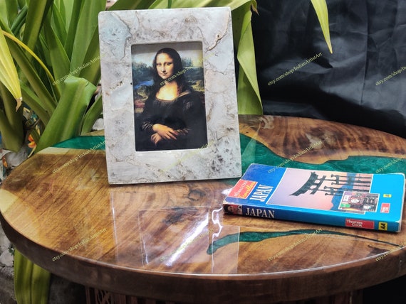 額縁 Picture Stone with Frame Handmade Agate Stone Photo Frame: 5x7 Picture Frame, Home Decor - Etsy