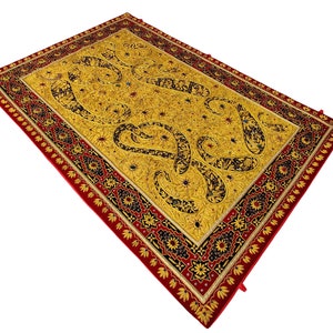 Large Velvet Zardozi Wall Hanging: Jewel Embroidery Carpet