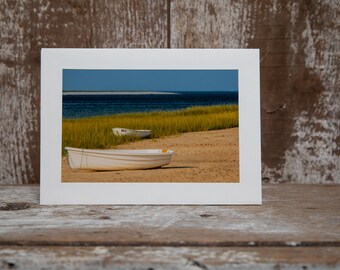 White Boats Beaches Photo Greeting Card