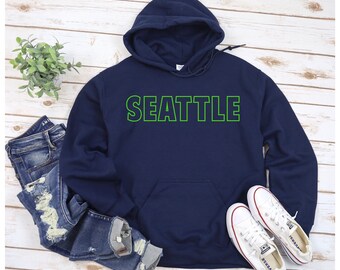 Seattle Sweatshirt, Seattle Shirt, Seattle Hoodie, Seattle Hooded Sweatshirt, Washington Sweatshirt, Washington Shirt, Seattle Gift