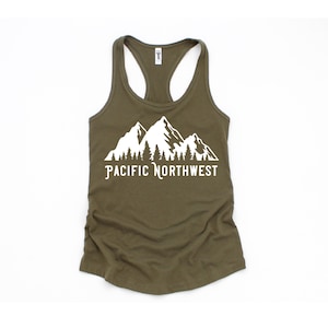 Camiseta sin mangas del Noroeste del Pacífico, Camisa del Noroeste del Pacífico, Camisa del Noroeste del Pacífico, Oregón Washington Idaho Wyoming Pac NW