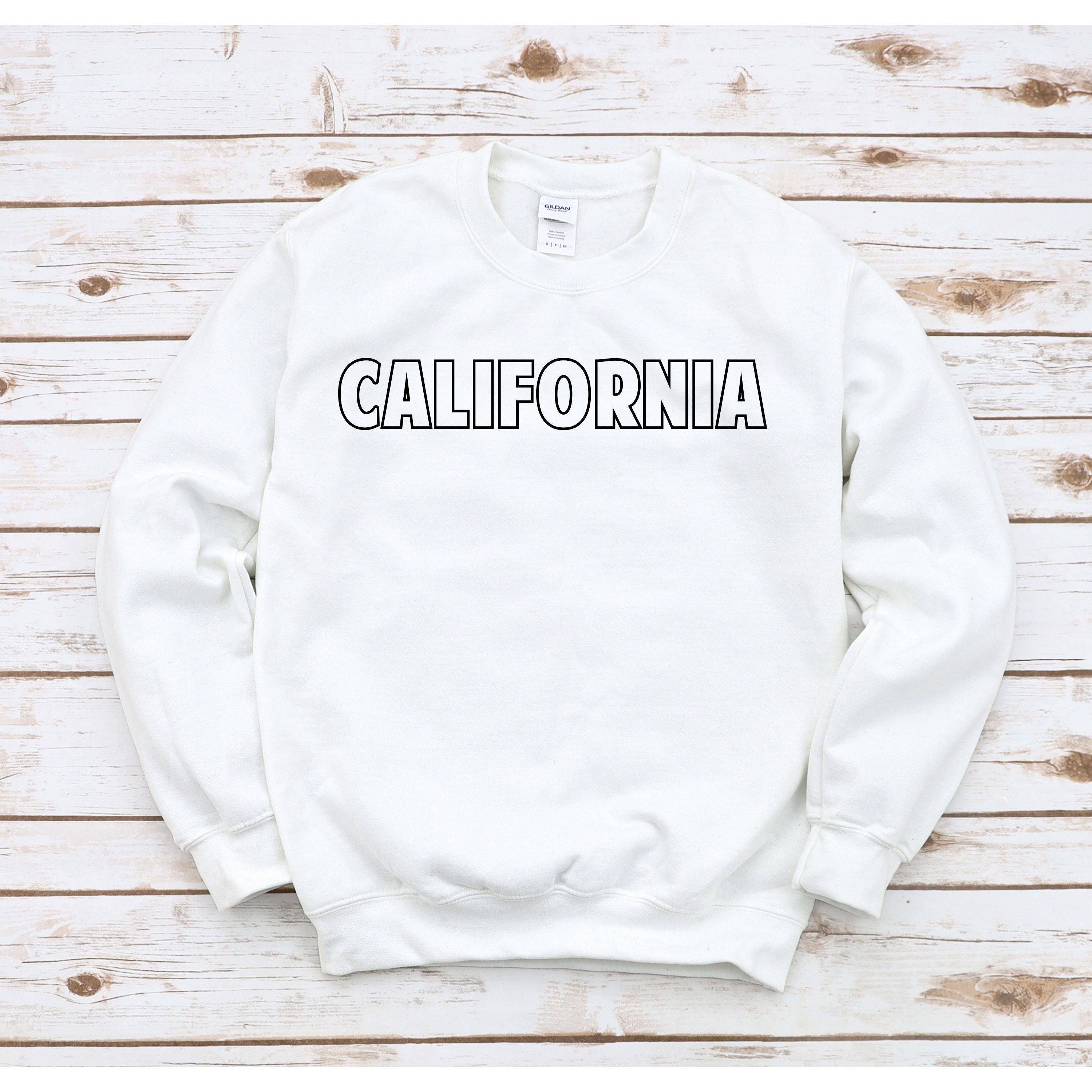 Women White CALIFORNIA Terry Sweatshirt