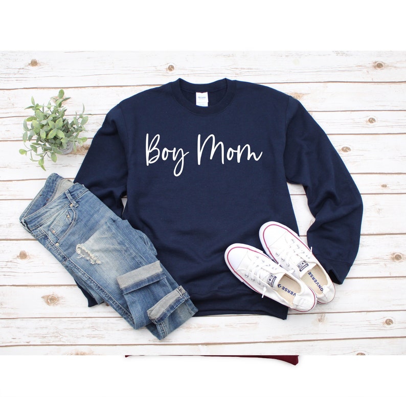 Boy Mom Sweatshirt Boy Mom Shirt New Mom Gift Mom Of Boys Etsy