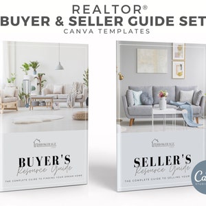 Real Estate Buyer Guide, Seller Guide, Editable Buyer Packet for Realtors, Real Estate Template, Real estate marketing, canva, Realtor
