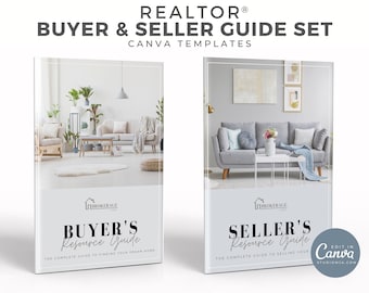 Real Estate Buyer Guide, Seller Guide, Editable Buyer Packet for Realtors, Real Estate Template, Real estate marketing, canva, Realtor