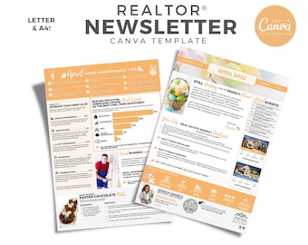 Real Estate Newsletter | April 2022 Newsletter | Real Estate Marketing | Email Marketing | Real Estate Template | Newsletter | Editable