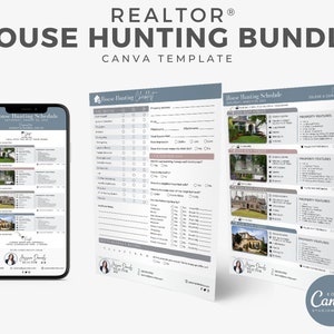 House Hunting Bundle | Real Estate Marketing Template | Home Buyer Guide | Home Buyer Packet | Real Estate Template | Canva | Printable