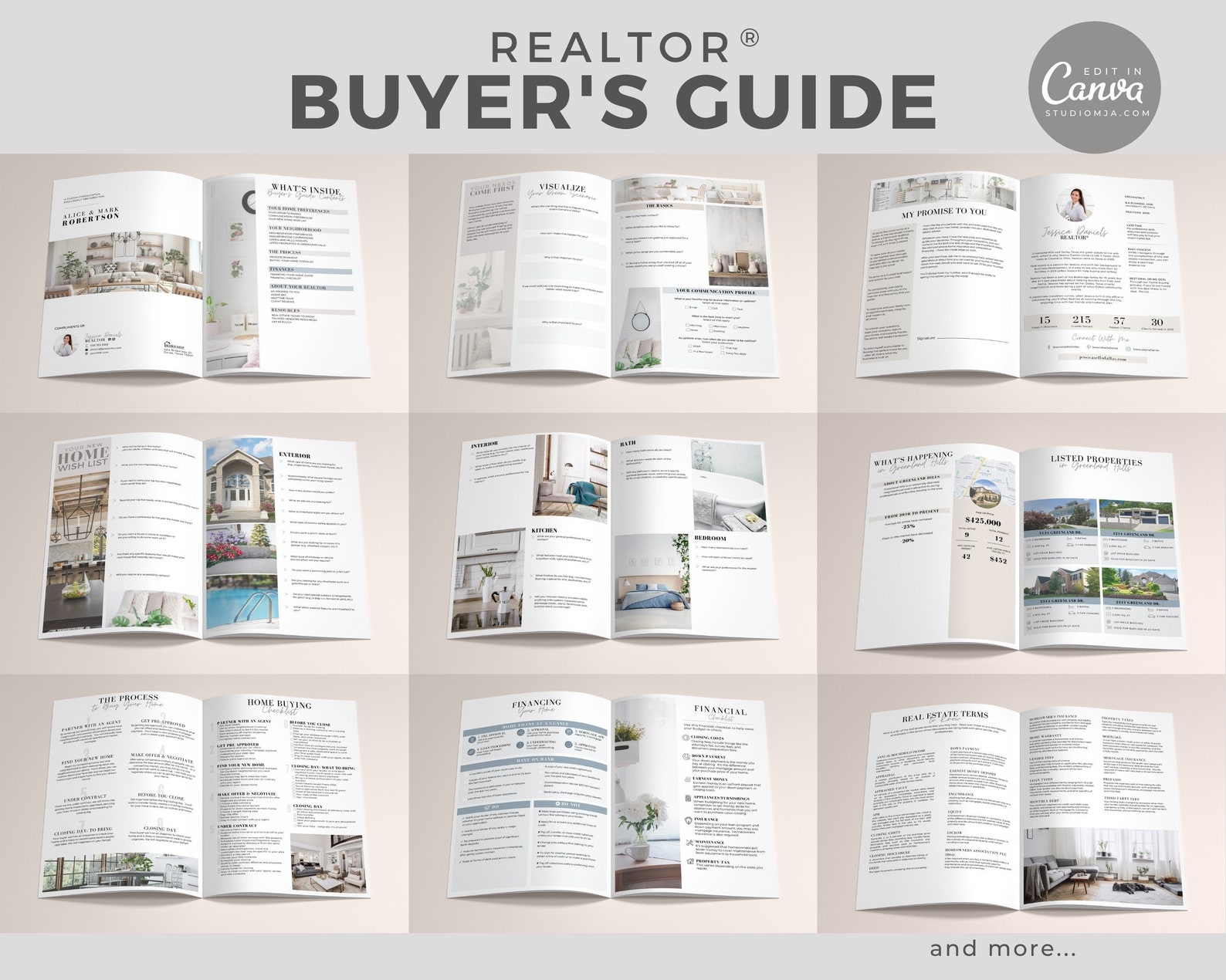 Real Estate Buyer Guide, Editable Buyer Packet for Realtors, Real Estate Template, Real Estate ...