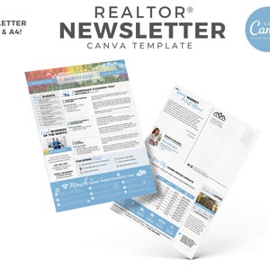 Real Estate Newsletter | March 2022 Newsletter | Real Estate Marketing | Email Marketing | Real Estate Template | Newsletter EDDM | Editable