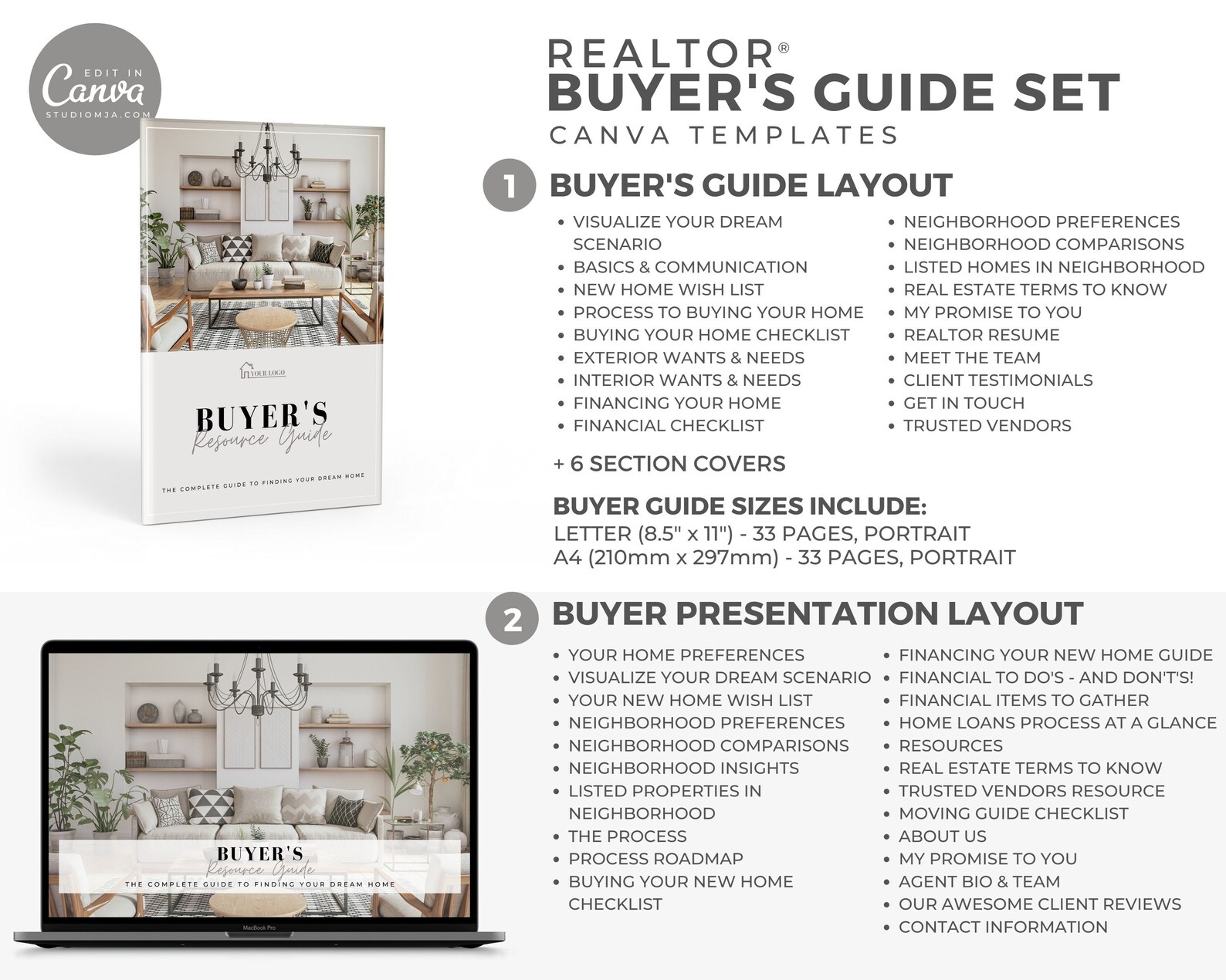 Real Estate Buyer Presentation, Buyer Packet, Real Estate Marketing ...