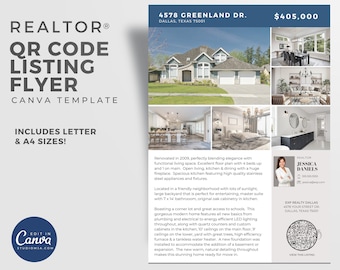 Real Estate Flyer Template | Canva Template | Real Estate Marketing Flyer | Flyer Template