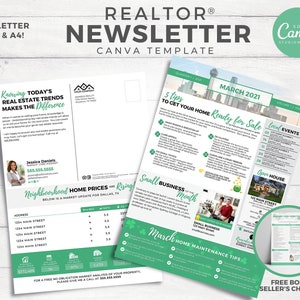 Real Estate Newsletter | March Newsletter | Real Estate Marketing | Email Marketing | Real Estate Template | Newsletter | Editable